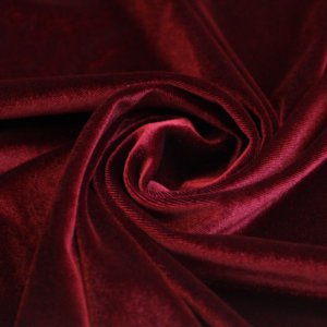 Ткань для обивки 
 Бархат для штор стрейч цвет бордовый